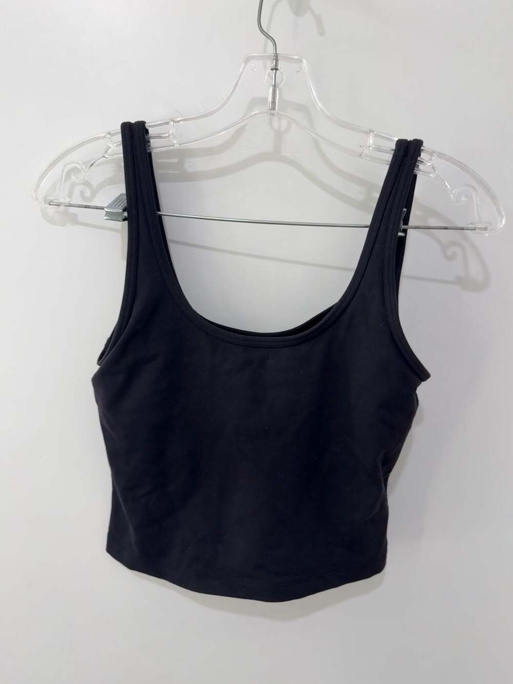 Aritzia TnAction Butter Mini Sports Tank Crop Top Black Size S